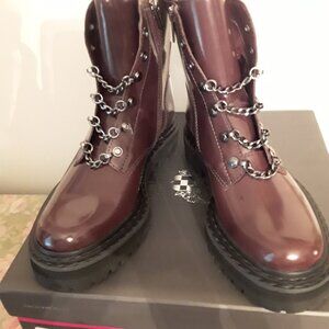 Vince Camuto Leather Combat Boots -  UNISEX - NIB